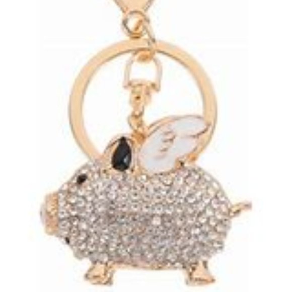 Bling flying pigs keychain - Picture 1 of 1
